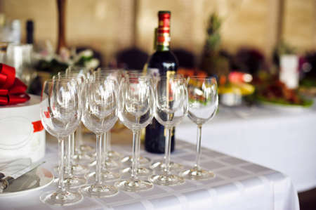 Catering service. Restaurant table with food. Huge amount of food on the table. Plates of food. Dinner time, lunch.の写真素材