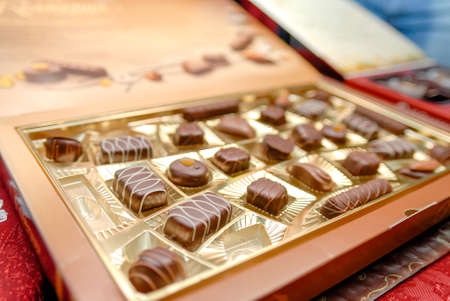 The abundance of a variety of sweets and cakes, catering service sweet tableの写真素材