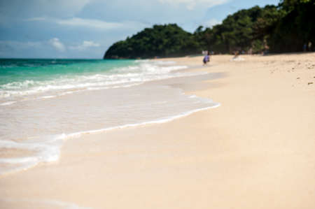 Beautiful white sand beach of Boracay, Philippinesの写真素材