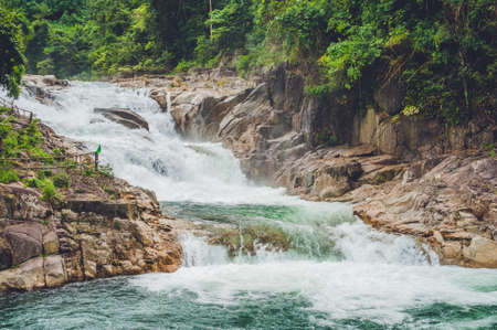 Nature landscape of waterfall. National park in Vietnam.の写真素材