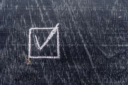 checking mark on checklist, Tick in the box concept.の写真素材