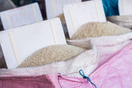 Rice in the Vietnamese market. Asian cuisine concept.の写真素材