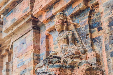 Old Brick cham towers in Nha Trang, landmark Vietnam. Asia Travel concept. Journey through Vietnam Concept.の写真素材
