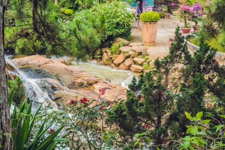 Beautiful Camly waterfall In Da Lat city,の写真素材
