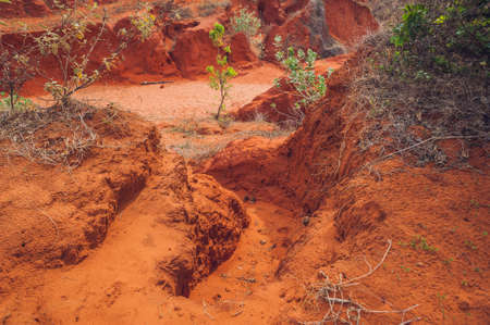 red canyon near Mui Ne, southern Vietnam.の写真素材