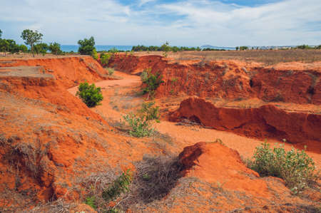 red canyon near Mui Ne, southern Vietnam.の写真素材