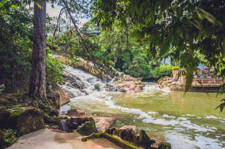 Beautiful Camly waterfall In Da Lat city,の写真素材