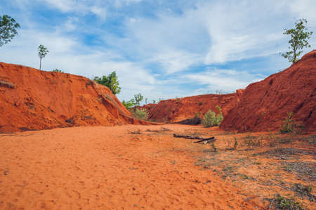 red canyon near Mui Ne, southern Vietnam.の写真素材