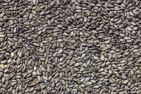 Close up chia sesame as texture background.の写真素材