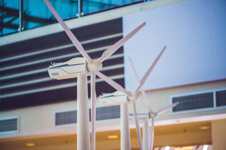 powerful and ecological energy concept .Industrial wind installation.の写真素材