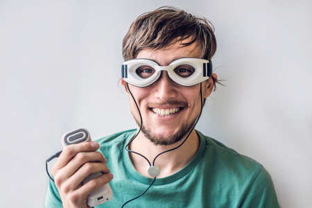 Eye Massager Device for Eyes, tired eyesの写真素材