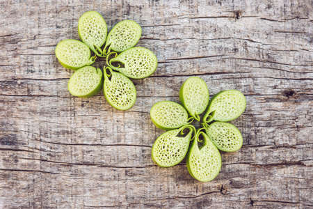 Unusual Asian edible plant. Porous inside. Vietnamese lulis eat.