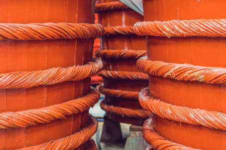 Wooden barrels in a fish sauce factory on Phu Quoc island.の写真素材