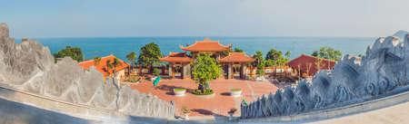 Beautiful Buddhist temple on the hillside, Phu Quoc, Vietnam.の写真素材