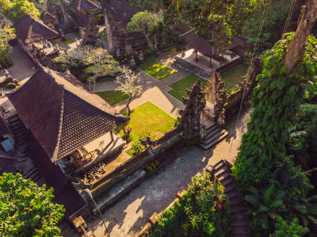 shot of the Pura Gunung Lebah temple in Ubud on the Bali island.の写真素材