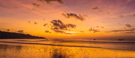 Jimbaran Beach Bali sunsetの写真素材
