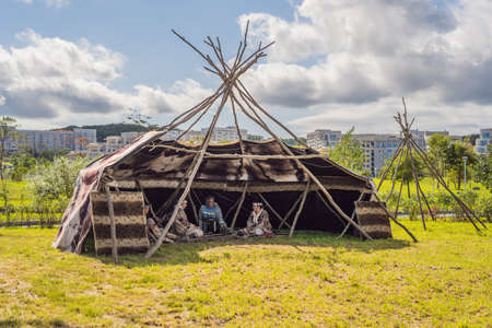 Russia, Vladivostok, September 12, 2018: Chukotka national yaranga, home of the inhabitants of the...