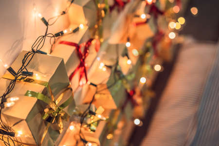 Advent calendar for the child on the headboard.の写真素材