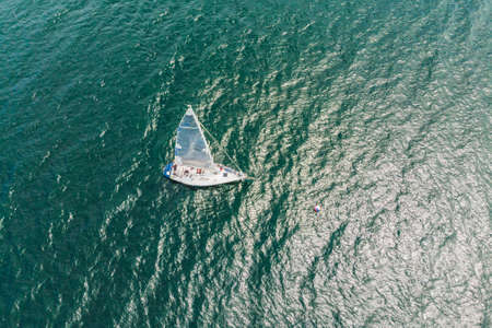 Sailing yachts regatta. Series yachts and ships.