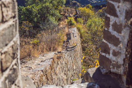 The Great Wall of China. Great Wall of China is a series of fortifications made of stone, brickの写真素材