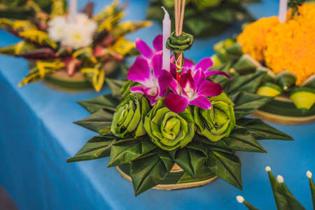 Flowers to celebrate the Loy Krathong festival in Thailand
