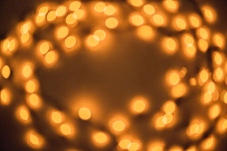 Gold defocused light and bokeh abstract Christmasの写真素材
