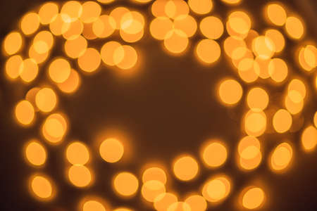 Gold defocused light and bokeh abstract Christmasの写真素材