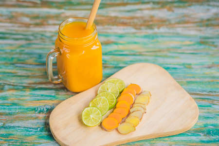 Drink Jamu. Indonesian traditional drink in baliの写真素材