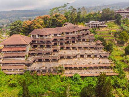 Abandoned and mysterious hotel in Bedugul. Indonesia, Bali Islandの写真素材