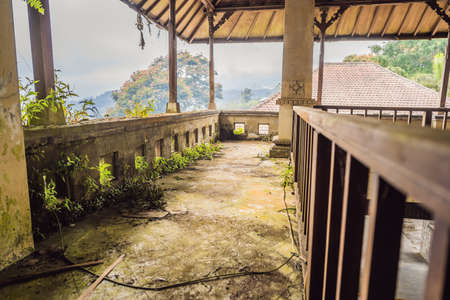 Abandoned and mysterious hotel in Bedugul. Indonesia, Bali Islandの写真素材