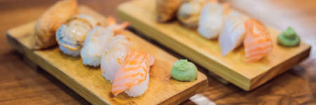 A healthy serving of Korean style sushiの写真素材