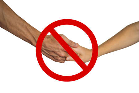 No hand shake, to avoid coronavirus infection