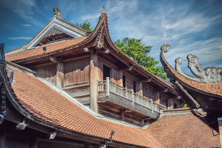 Temple of Literature in Hanoi in Southeast Asia, Vietnam. Temple of Confucius in Vietnamese capital