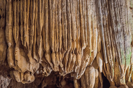 Hang Sung Sot Grotto Cave of Surprises, Halong Bay, Vietnamの写真素材
