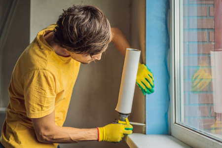 Builder or handyman is engaged in the repair or installation of windows