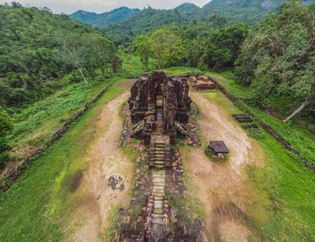 Temple ruin of the My Son complex, Vietnam.の写真素材