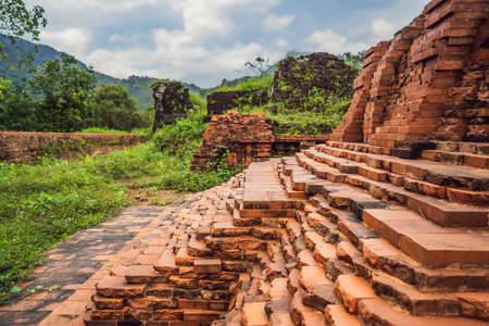 Temple ruin of the My Son complex, Vietnam.の写真素材