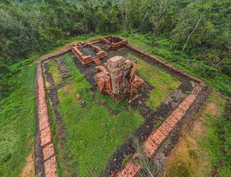 Temple ruin of the My Son complex, Vietnam.の写真素材