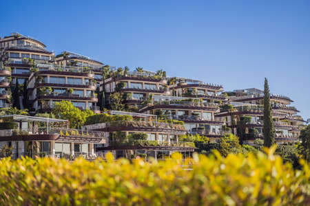 Budva, Montenegro - September 25, 2021. Dukley Gardens apartment complex in Budva, Montenegroのeditorial素材