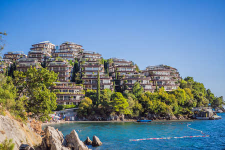 Budva, Montenegro - September 25, 2021. Dukley Gardens apartment complex in Budva, Montenegroのeditorial素材