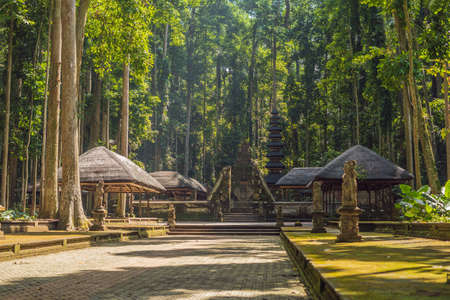 Temple in the Monkey Forest in Ubud. Bali Island Indonesia