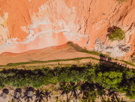 Fairy stream among the red dunes, Muine, Vietnamの写真素材
