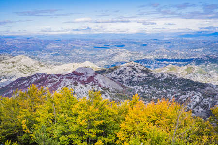 Summer mountain landscape at national park Lovcen, Montenegro. Sunny summer dayの写真素材