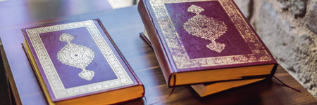 Quran holy book of Muslims in the mosque BANNER, LONG FORMAT