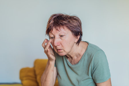 Unaltered senior woman going through her calm morning routine at home, embracing self-care, wellness...