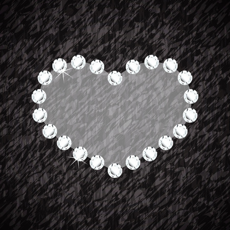 Heart symbol of brilliant diamonds for you designのイラスト素材