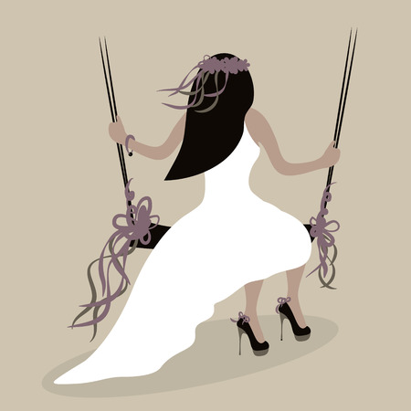 Wedding style, bride. Element for you design.のイラスト素材