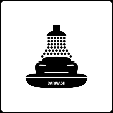 Car wash icon on white backgroundのイラスト素材