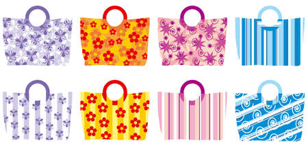 colourful summer handbagsのイラスト素材