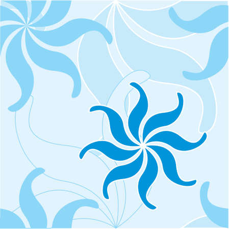 vector  pattern with blue flowersのイラスト素材